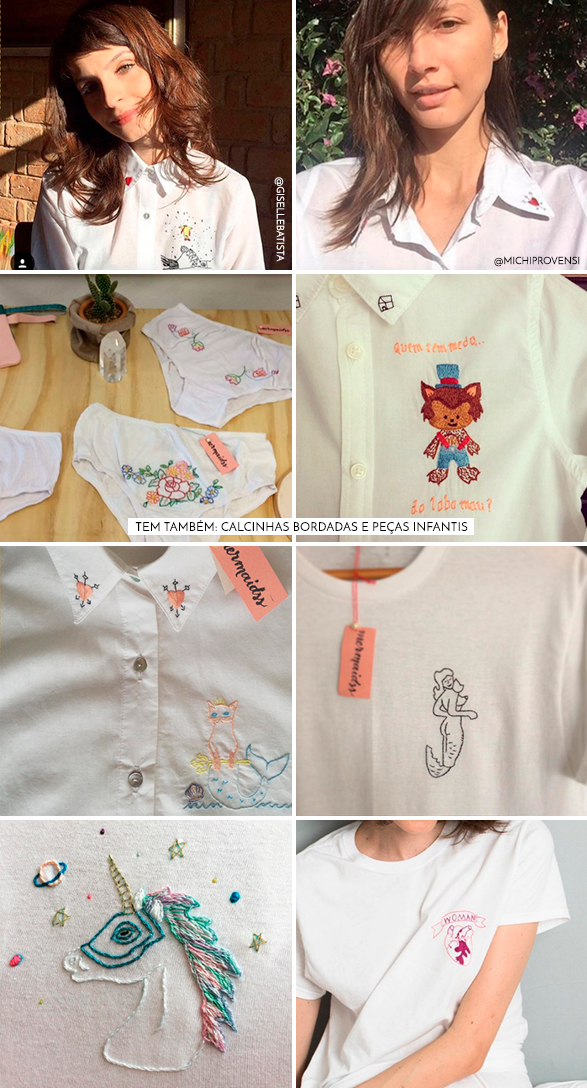 blusas bordadas a mão