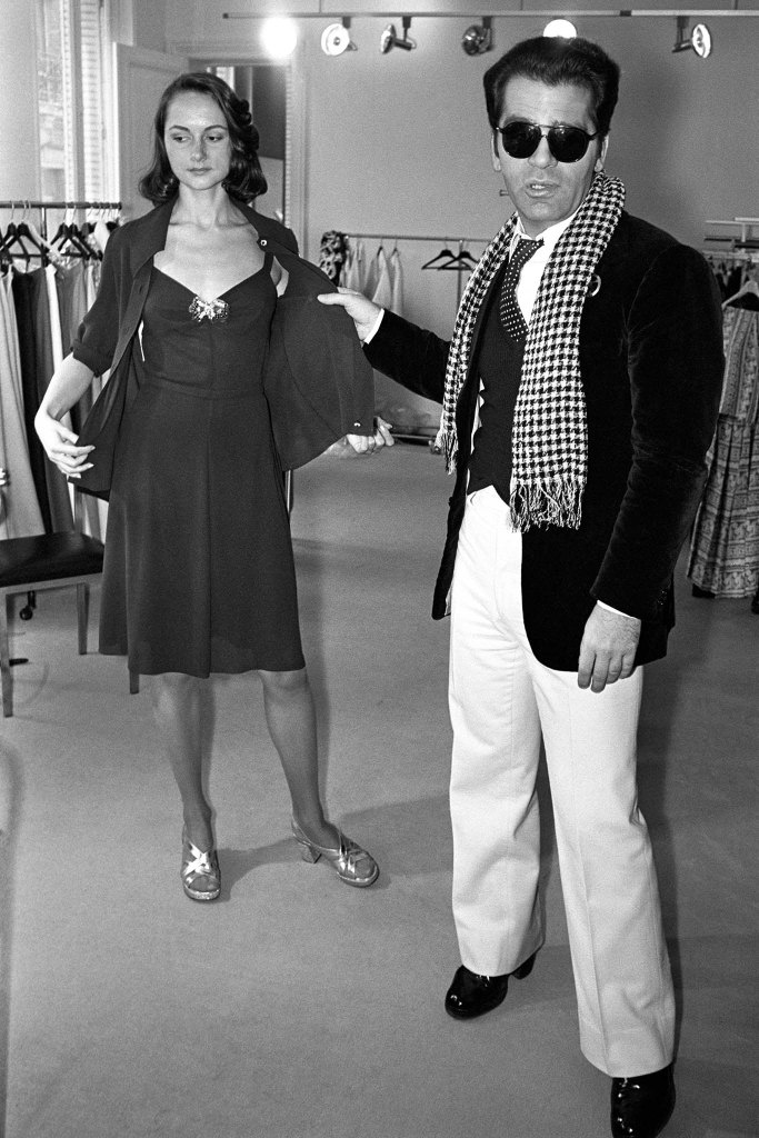 Karl Lagerfeld Designs for Chloe German designer Karl Lagerfeld showing his Spring 1973 Ready to Wear line for Chloe