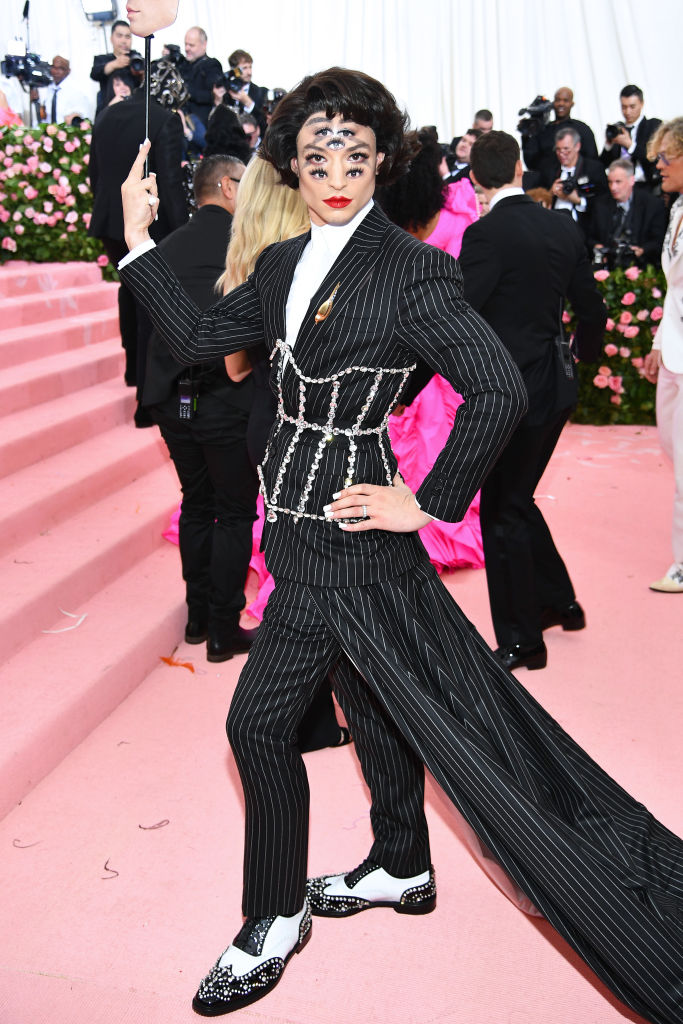 NEW YORK, NEW YORK - MAY 06: Ezra Miller attends The 2019 Met Gala Celebrating Camp: Notes on Fashion at Metropolitan Museum of Art on May 06, 2019 in New York City. (Photo by Dimitrios Kambouris/Getty Images for The Met Museum/Vogue)